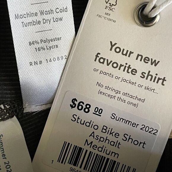 Marine Layer Studio Bike Short Womens Size M Gray High Rise Active Shorts NEW - Picture 7 of 12